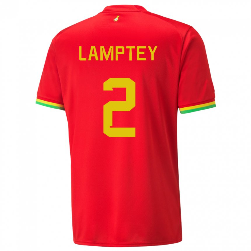 Herren Ghanaische Tariq Lamptey #2 Rot Auswärtstrikot Trikot 22-24 T-shirt Österreich