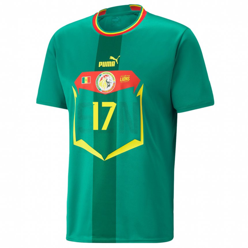 Herren Senegalesische Pape Matar Sarr #17 Grün Auswärtstrikot Trikot 22-24 T-shirt Österreich