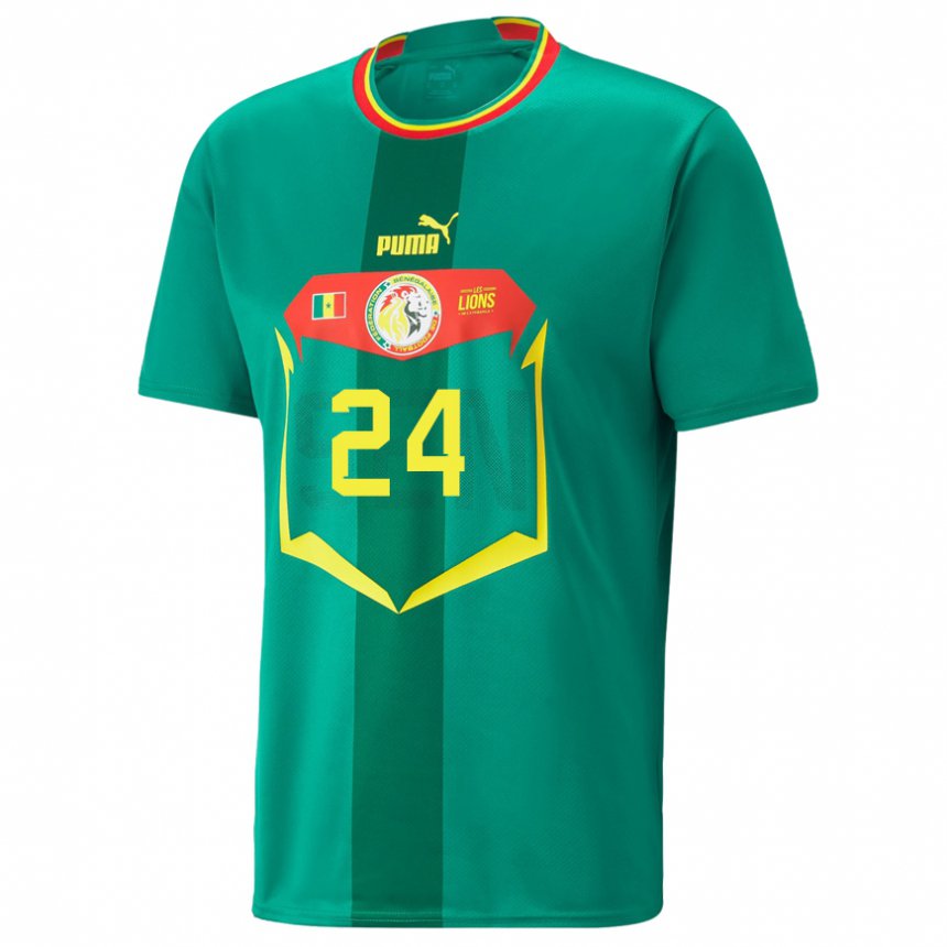 Herren Senegalesische Moustapha Name #24 Grün Auswärtstrikot Trikot 22-24 T-shirt Österreich