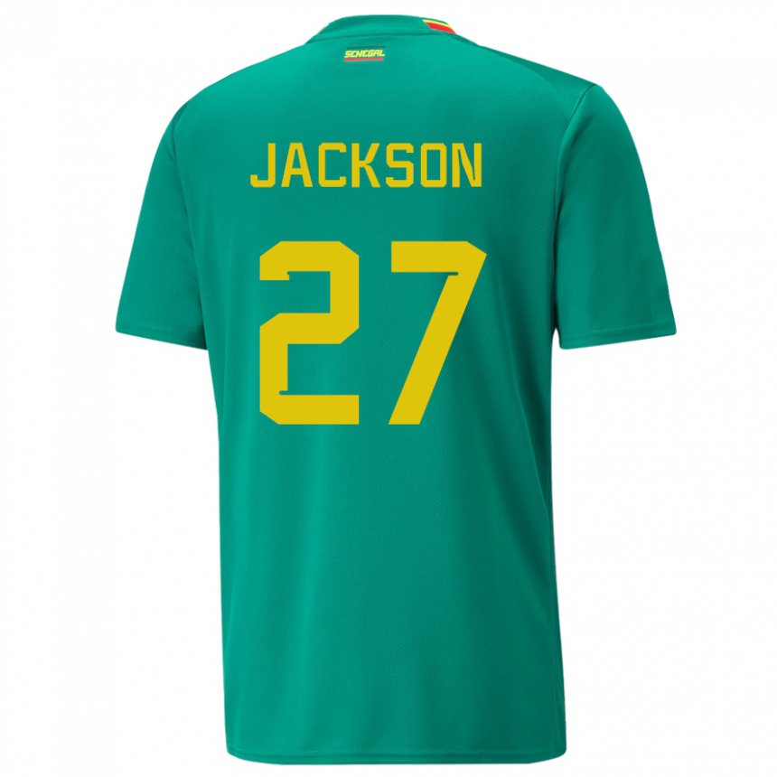 Herren Senegalesische Nicolas Jackson #27 Grün Auswärtstrikot Trikot 22-24 T-shirt Österreich