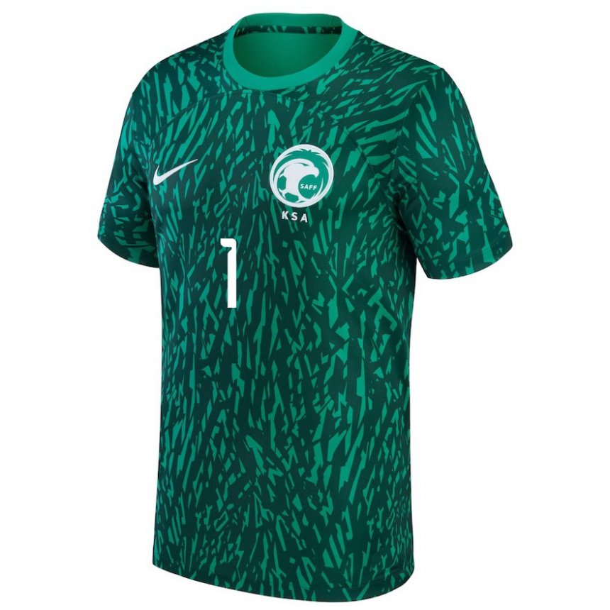 Herren Saudi-arabische Mohammed Al Rubaie #1 Dunkelgrün Auswärtstrikot Trikot 22-24 T-shirt Österreich