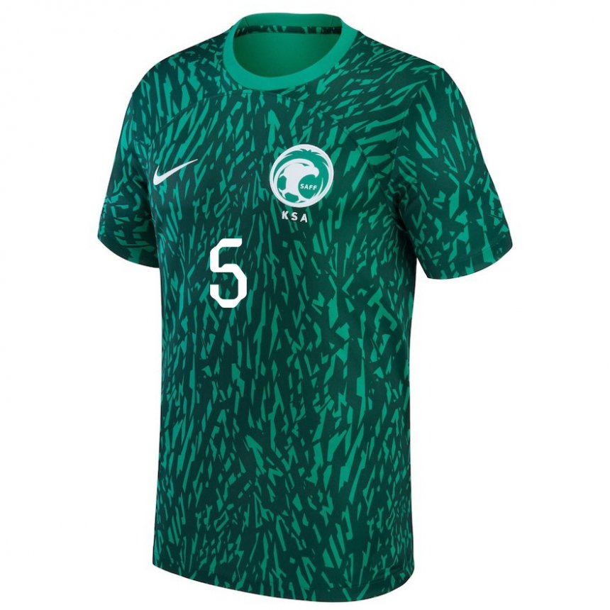 Herren Saudi-arabische Ali Al Bulayhi #5 Dunkelgrün Auswärtstrikot Trikot 22-24 T-shirt Österreich