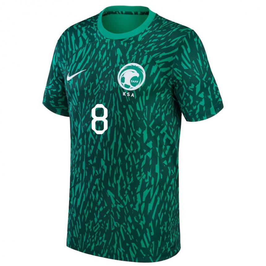 Herren Saudi-arabische Ahmed Bamasud #8 Dunkelgrün Auswärtstrikot Trikot 22-24 T-shirt Österreich