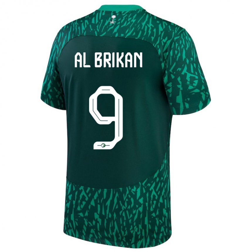 Herren Saudi-arabische Feras Al Brikan #9 Dunkelgrün Auswärtstrikot Trikot 22-24 T-shirt Österreich