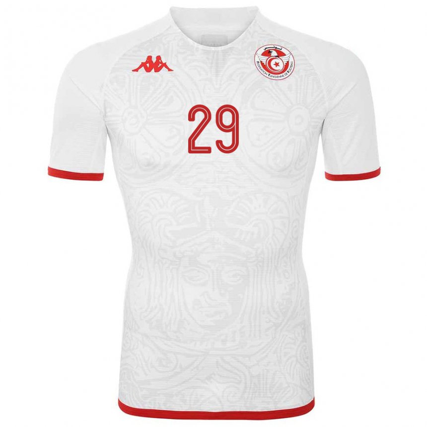 Herren Tunesische Sayfallah Ltaief #29 Weiß Auswärtstrikot Trikot 22-24 T-shirt Österreich