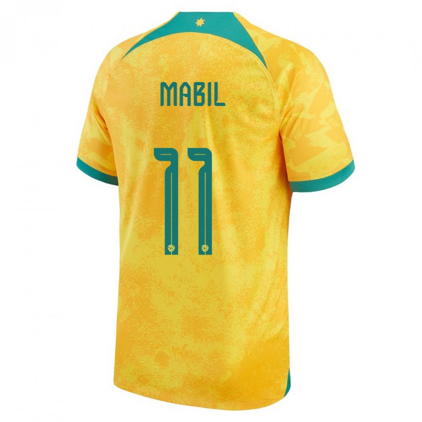 Damen Australische Awer Mabil #11 Gold Heimtrikot Trikot 22-24 T-shirt Österreich