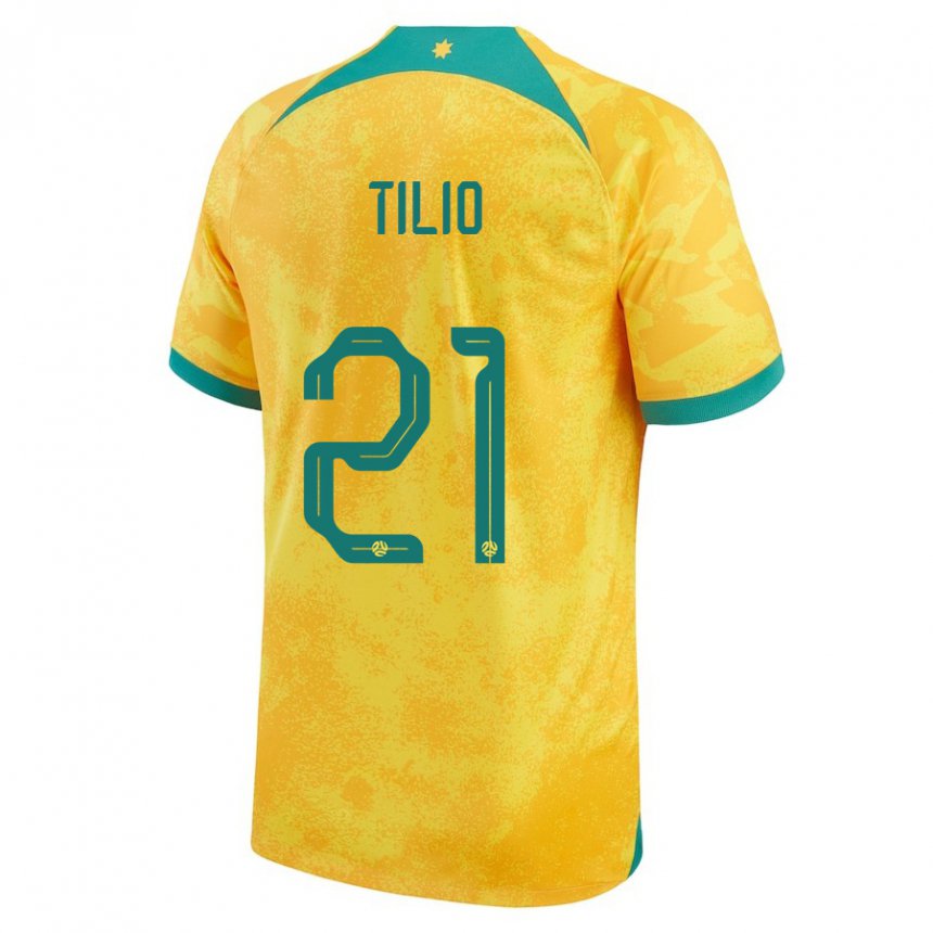 Damen Australische Marco Tilio #21 Gold Heimtrikot Trikot 22-24 T-shirt Österreich