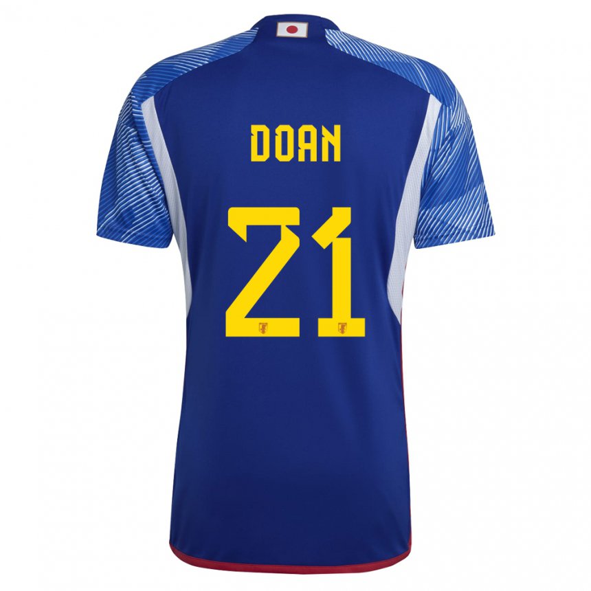 Damen Japanische Ritsu Doan #21 Königsblau Heimtrikot Trikot 22-24 T-shirt Österreich