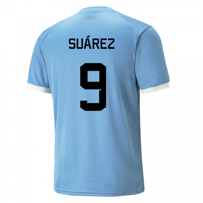 Damen Uruguayische Luis Suarez #9 Blau Heimtrikot Trikot 22-24 T-shirt Österreich