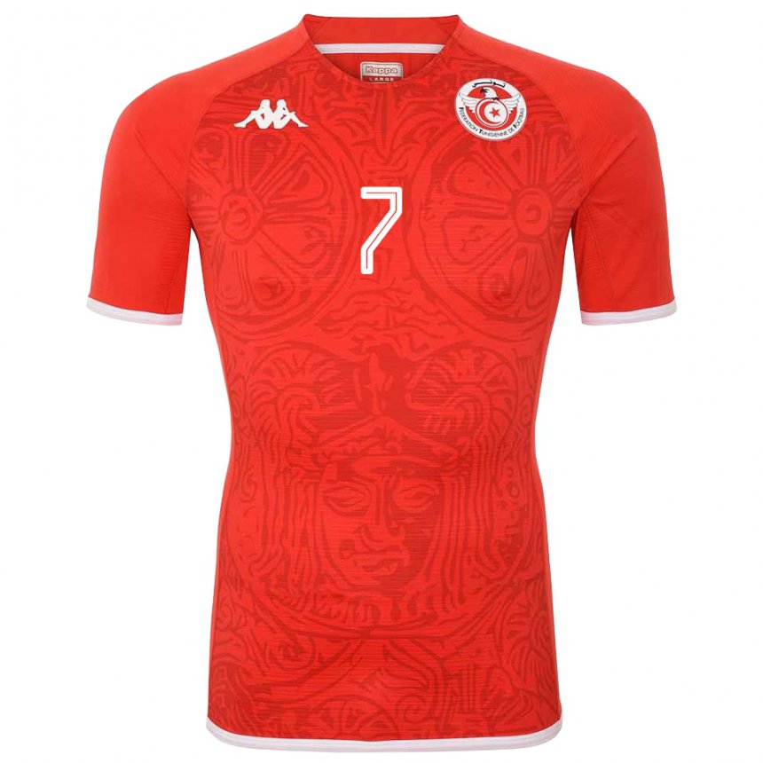 Damen Tunesische Youssef M Sakni #7 Rot Heimtrikot Trikot 22-24 T-shirt Österreich