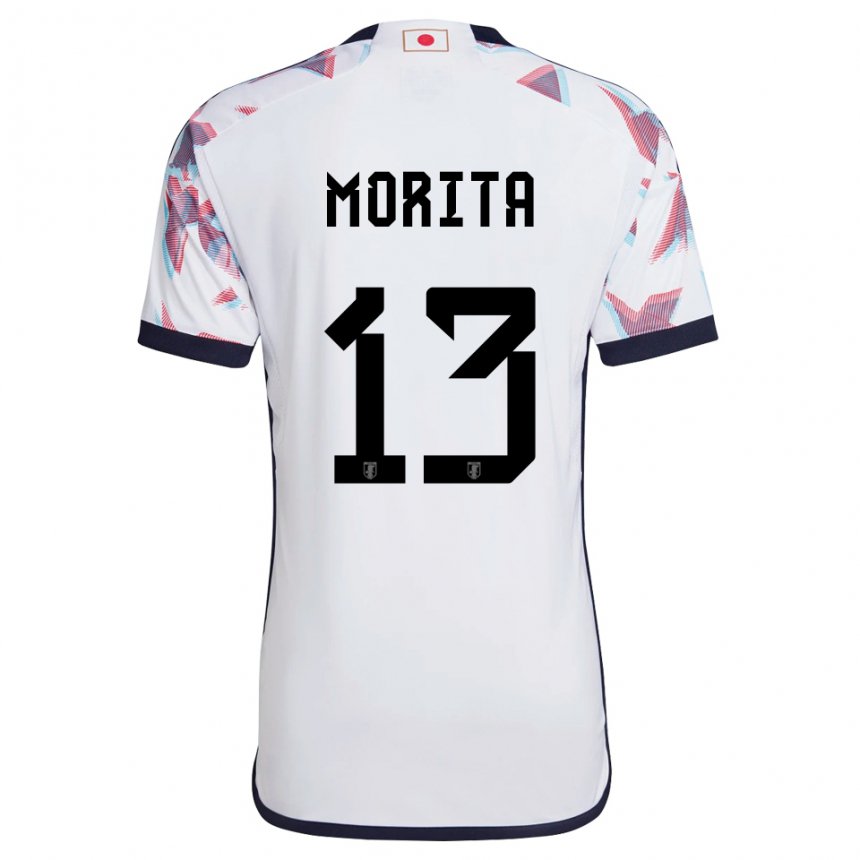 Damen Japanische Hidemasa Morita #13 Weiß Auswärtstrikot Trikot 22-24 T-shirt Österreich