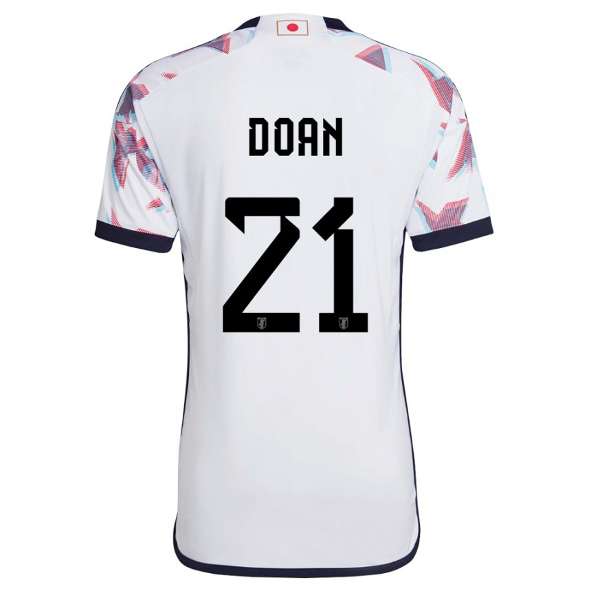 Damen Japanische Ritsu Doan #21 Weiß Auswärtstrikot Trikot 22-24 T-shirt Österreich