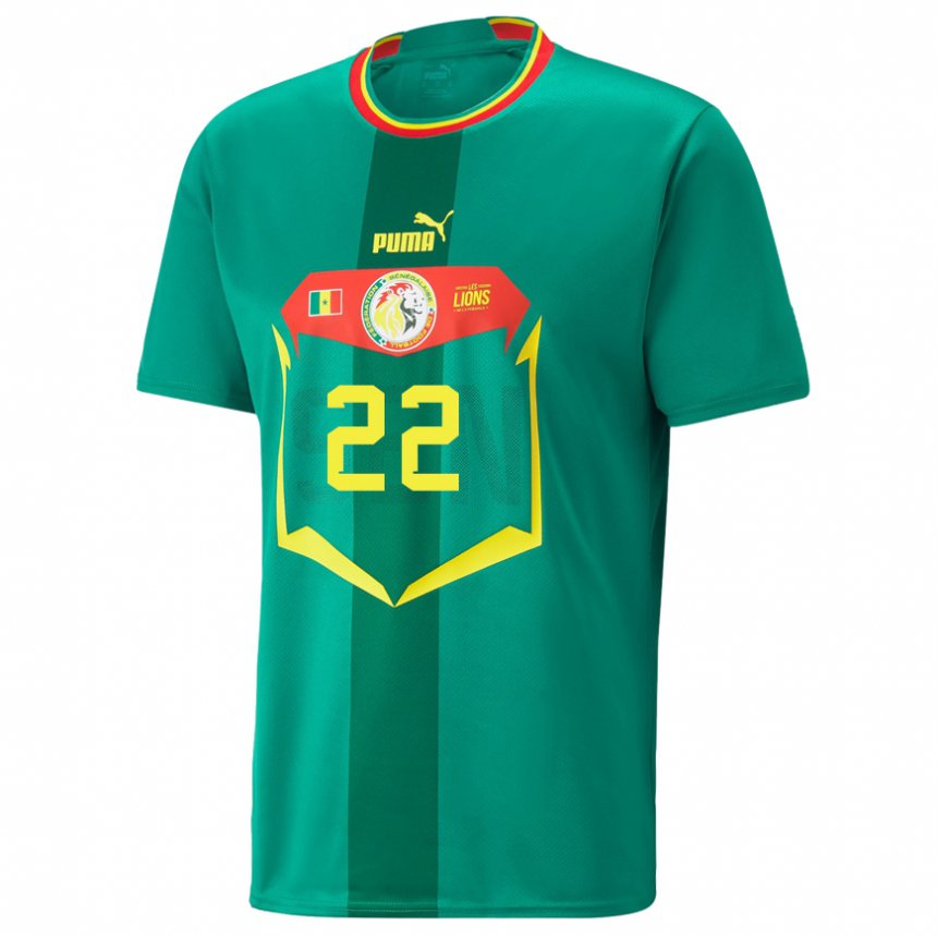 Damen Senegalesische Abdou Diallo #22 Grün Auswärtstrikot Trikot 22-24 T-shirt Österreich