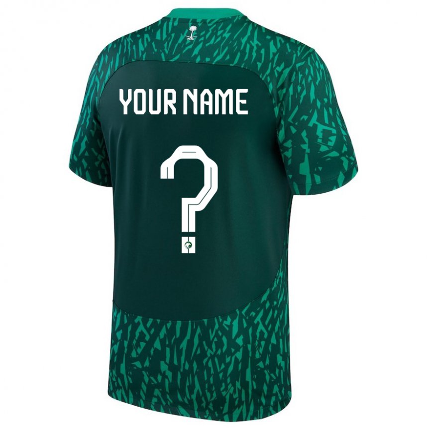 Damen Saudi-arabische Ihren Namen #0 Dunkelgrün Auswärtstrikot Trikot 22-24 T-shirt Österreich