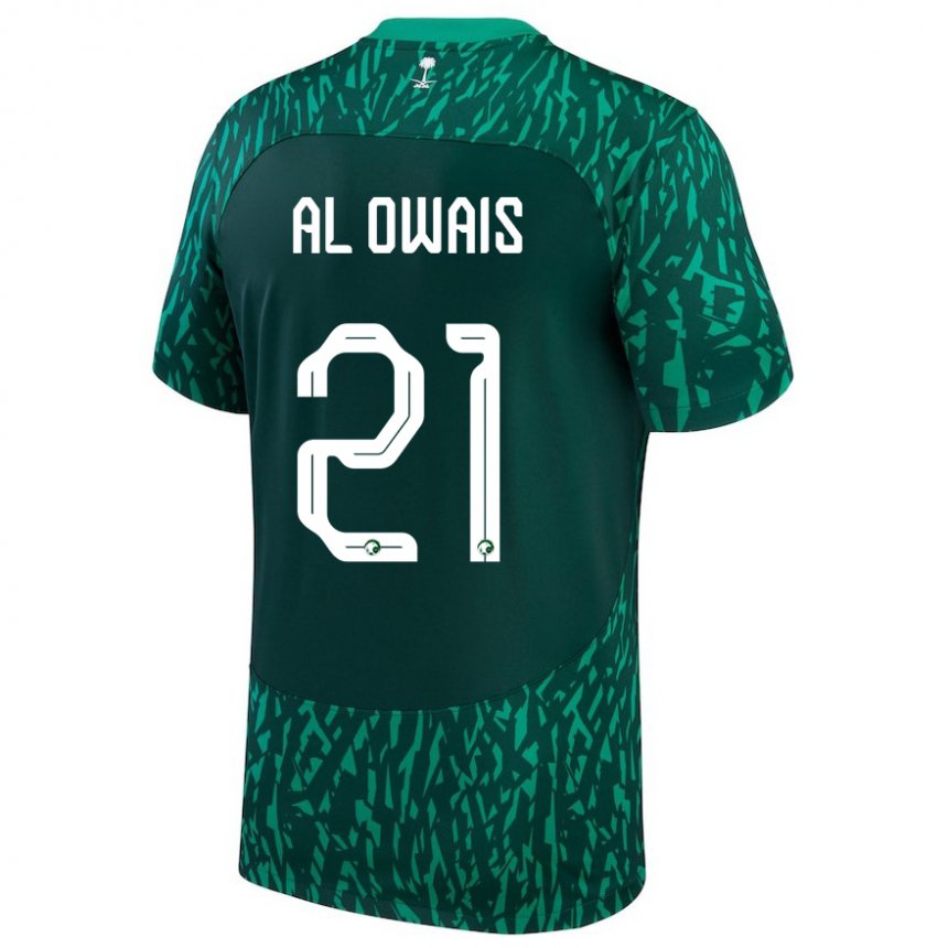 Damen Saudi-arabische Mohammed Al Owais #21 Dunkelgrün Auswärtstrikot Trikot 22-24 T-shirt Österreich