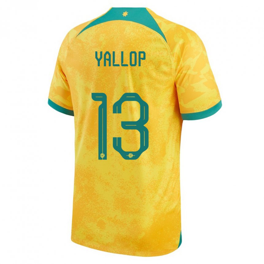 Kinder Australische Tameka Yallop #13 Gold Heimtrikot Trikot 22-24 T-shirt Österreich