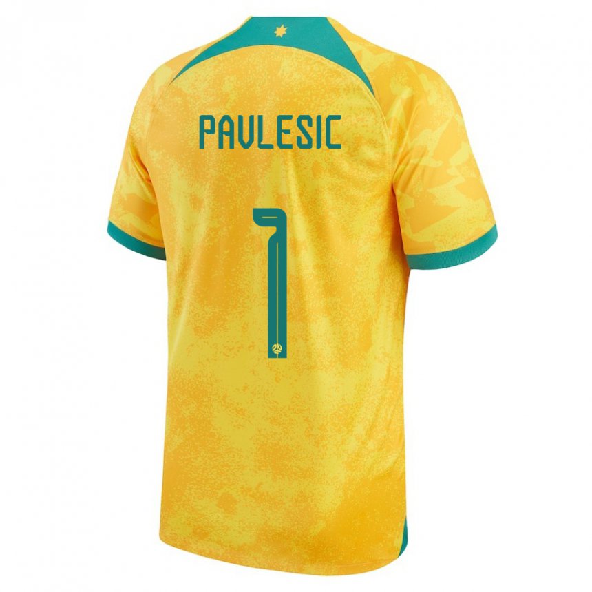 Kinder Australische Adam Pavlesic #1 Gold Heimtrikot Trikot 22-24 T-shirt Österreich