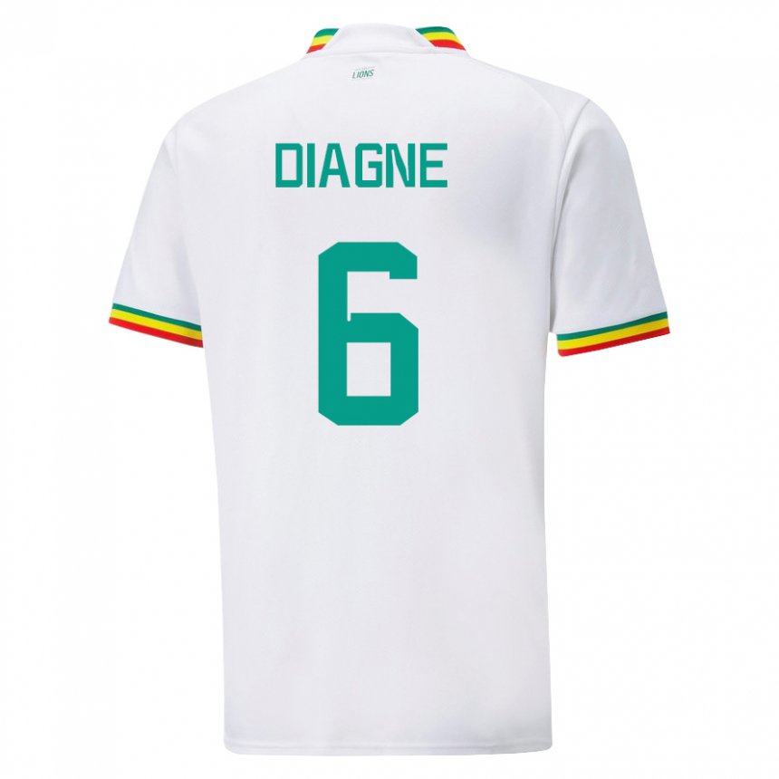 Kinder Senegalesische Edmee Diagne #6 Weiß Heimtrikot Trikot 22-24 T-shirt Österreich