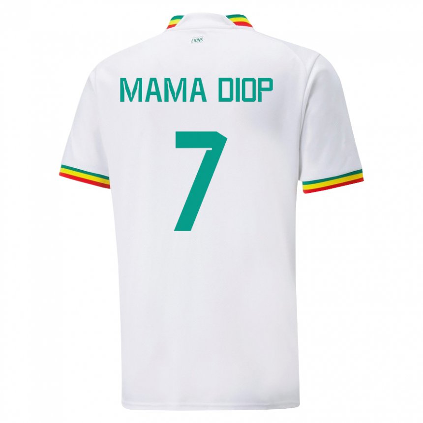 Kinder Senegalesische Mama Diop #7 Weiß Heimtrikot Trikot 22-24 T-shirt Österreich