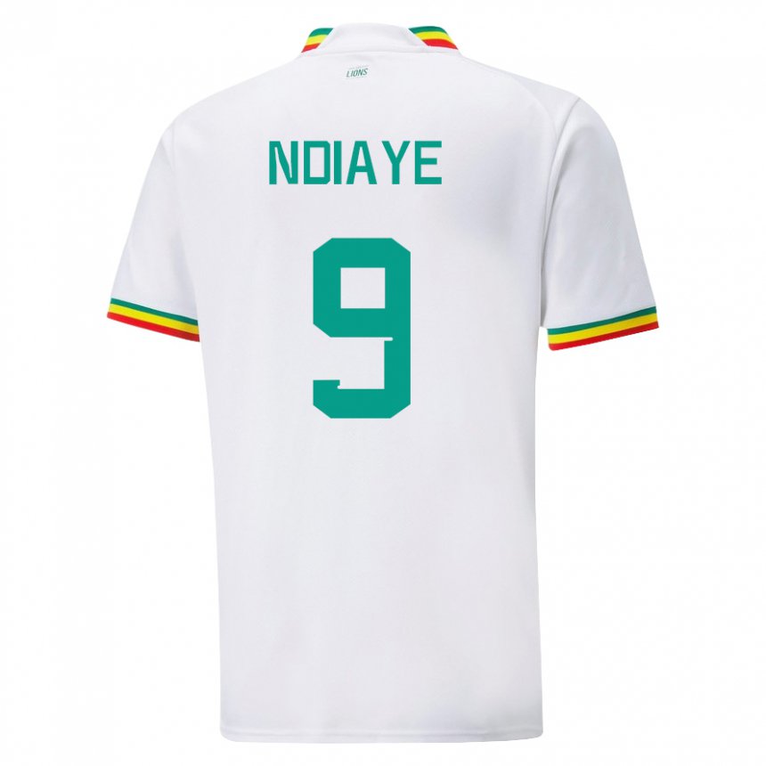 Kinder Senegalesische Nguenar Ndiaye #9 Weiß Heimtrikot Trikot 22-24 T-shirt Österreich