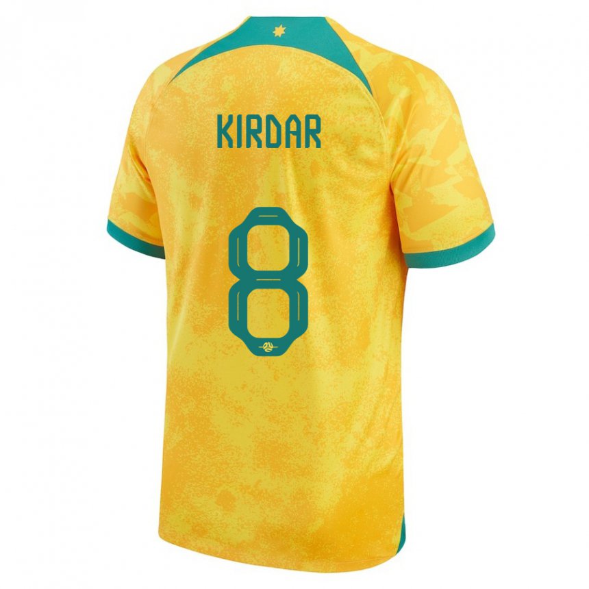 Kinder Australische Birkan Kirdar #8 Gold Heimtrikot Trikot 22-24 T-shirt Österreich