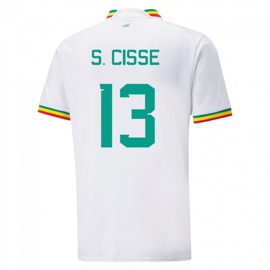 Kinder Senegalesische Souleymane Cisse #13 Weiß Heimtrikot Trikot 22-24 T-shirt Österreich