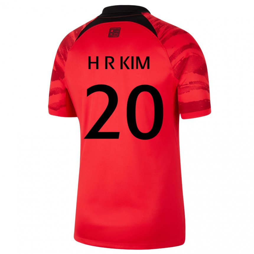 Kinder Südkoreanische Kim Hye Ri #20 Rot Schwarz Heimtrikot Trikot 22-24 T-shirt Österreich