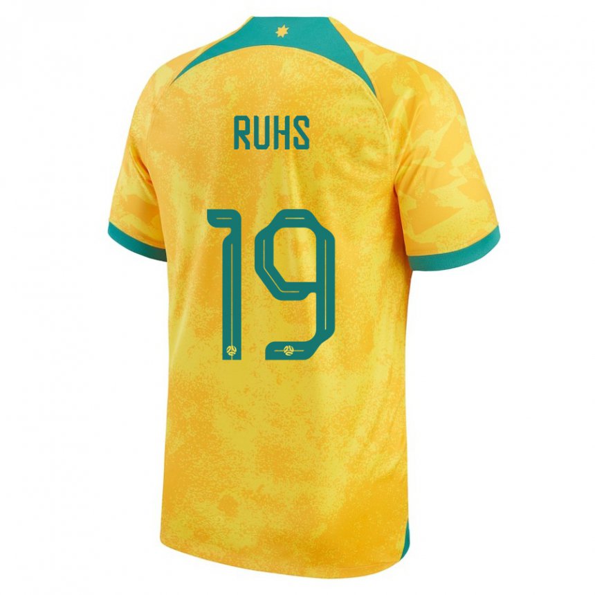 Kinder Australische Michael Ruhs #19 Gold Heimtrikot Trikot 22-24 T-shirt Österreich