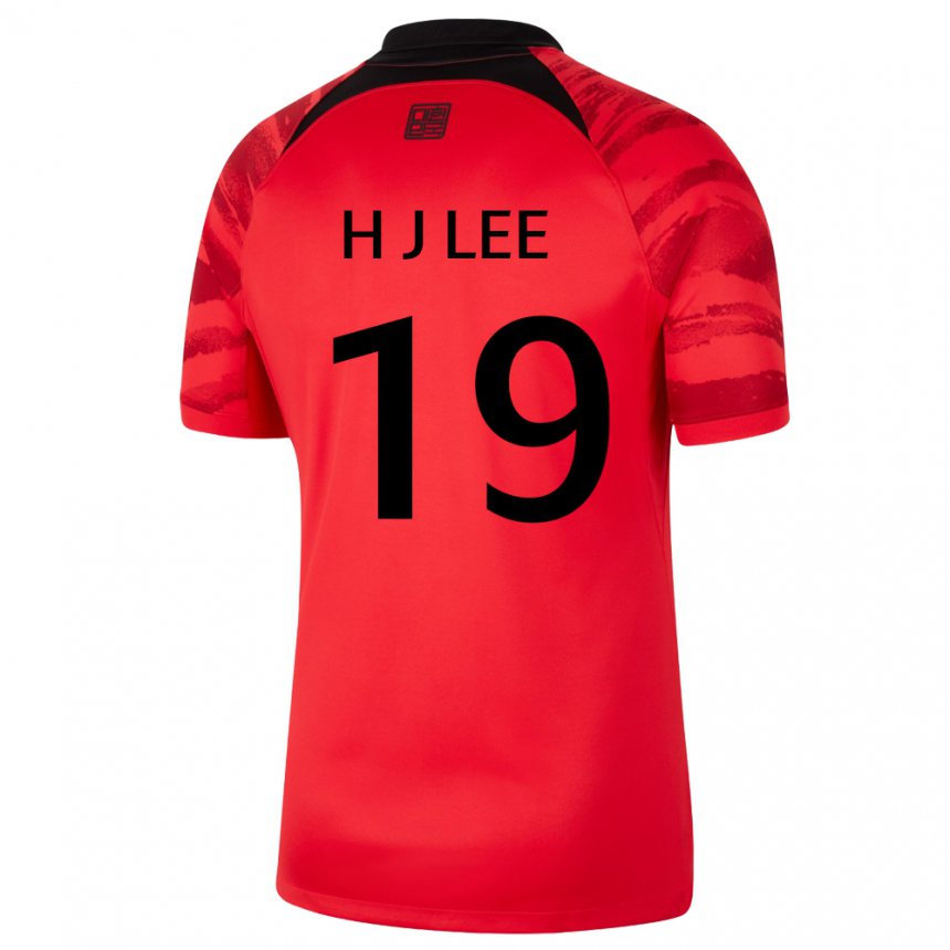 Kinder Südkoreanische Lee Hyun Jun #19 Rot Schwarz Heimtrikot Trikot 22-24 T-shirt Österreich