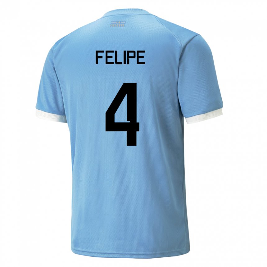 Kinder Uruguayische Laura Felipe #4 Blau Heimtrikot Trikot 22-24 T-shirt Österreich