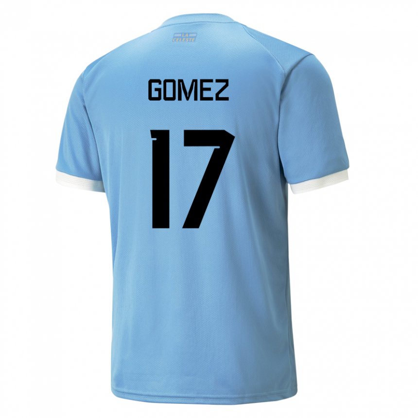 Kinder Uruguayische Cecilia Gomez #17 Blau Heimtrikot Trikot 22-24 T-shirt Österreich