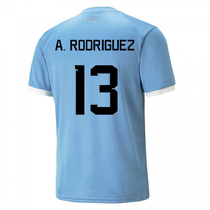 Kinder Uruguayische Agustin Rodriguez #13 Blau Heimtrikot Trikot 22-24 T-shirt Österreich