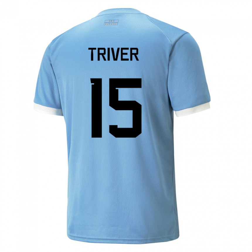 Kinder Uruguayische Francisco Triver #15 Blau Heimtrikot Trikot 22-24 T-shirt Österreich