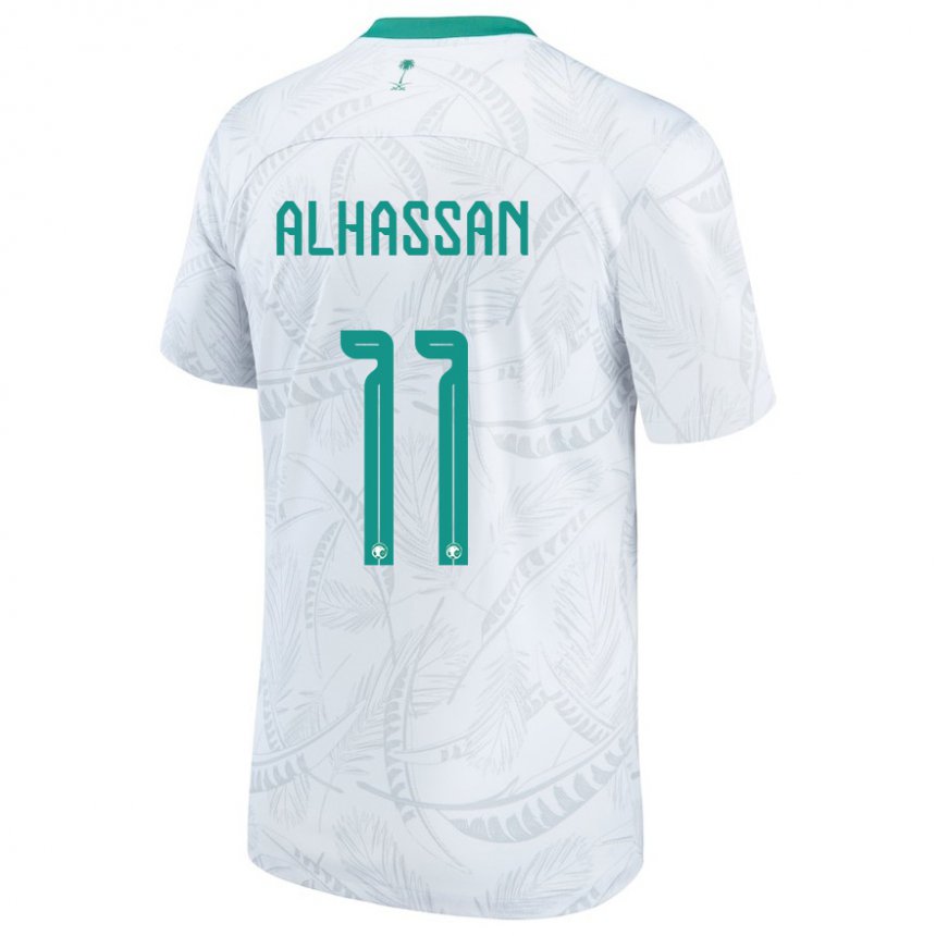 Kinder Saudi-arabische Abbas Alhassan #11 Weiß Heimtrikot Trikot 22-24 T-shirt Österreich