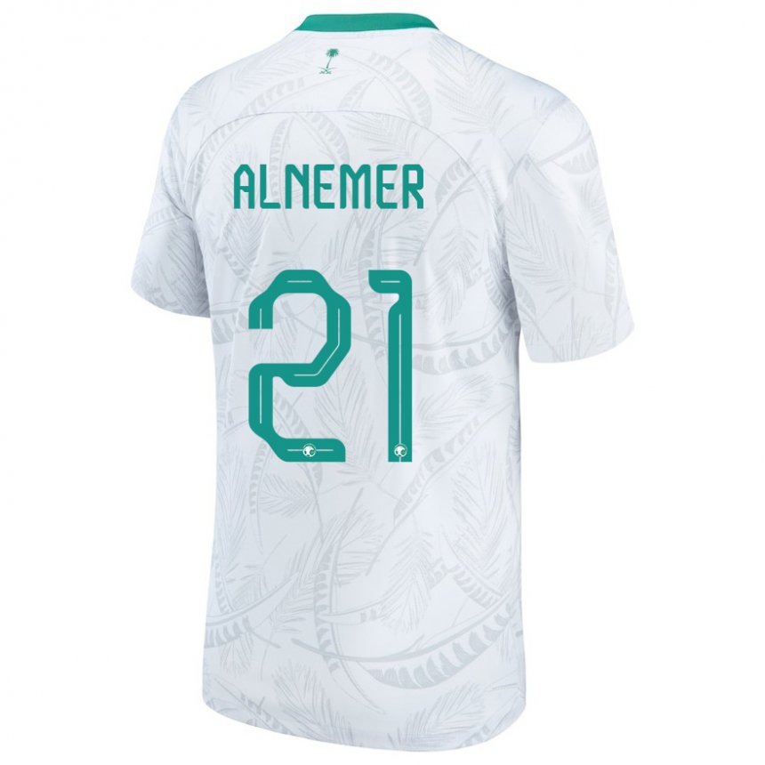 Kinder Saudi-arabische Meshari Alnemer #21 Weiß Heimtrikot Trikot 22-24 T-shirt Österreich