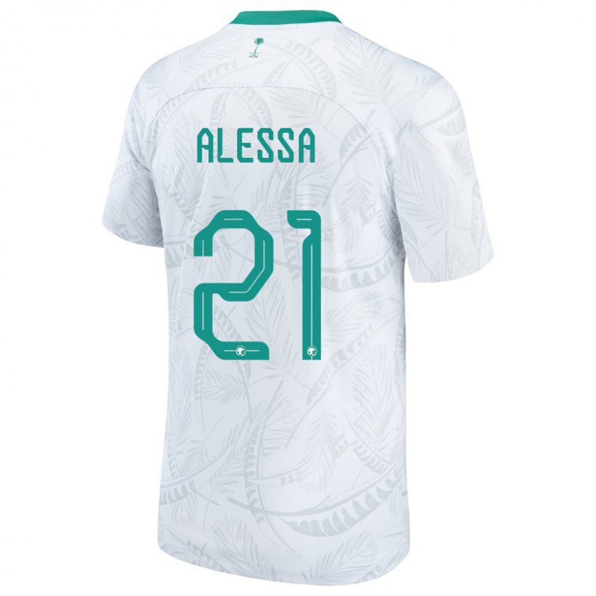 Kinder Saudi-arabische Mohammed Alessa #21 Weiß Heimtrikot Trikot 22-24 T-shirt Österreich