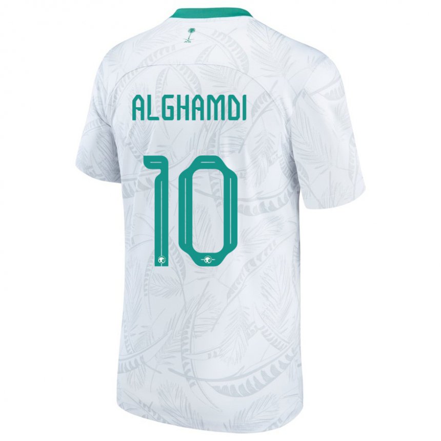 Kinder Saudi-arabische Ahmad Alghamdi #10 Weiß Heimtrikot Trikot 22-24 T-shirt Österreich