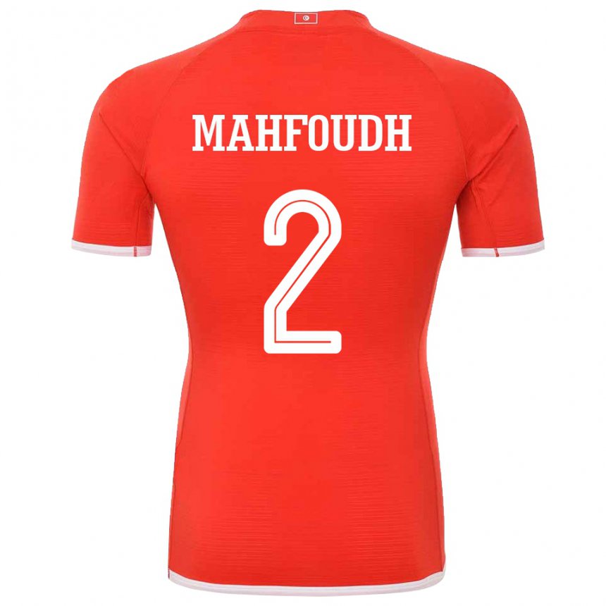 Kinder Tunesische Dhikra Mahfoudh #2 Rot Heimtrikot Trikot 22-24 T-shirt Österreich