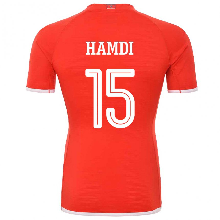 Kinder Tunesische Hanna Hamdi #15 Rot Heimtrikot Trikot 22-24 T-shirt Österreich