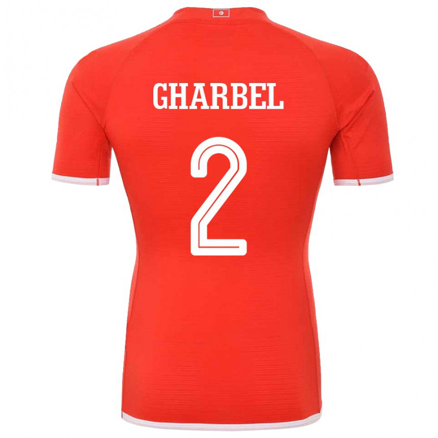 Kinder Tunesische Mahmoud Gharbel #2 Rot Heimtrikot Trikot 22-24 T-shirt Österreich