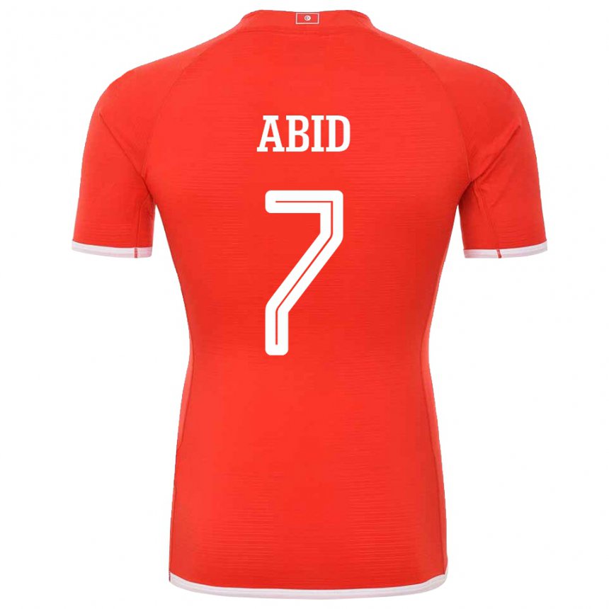 Kinder Tunesische Aziz Abid #7 Rot Heimtrikot Trikot 22-24 T-shirt Österreich