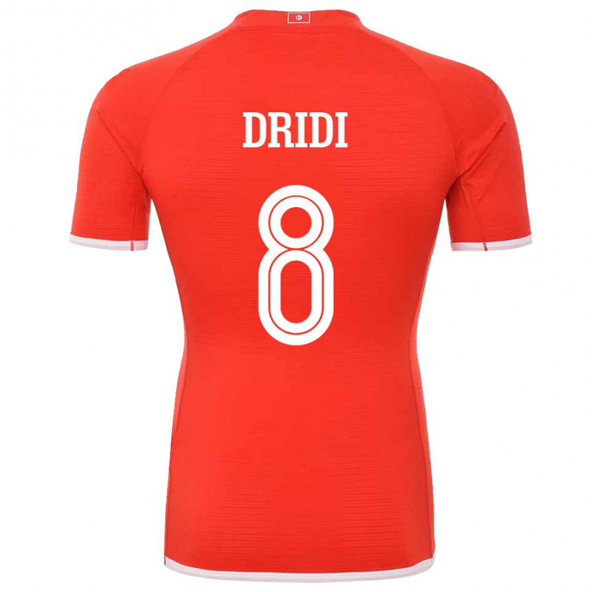 Kinder Tunesische Yassine Dridi #8 Rot Heimtrikot Trikot 22-24 T-shirt Österreich