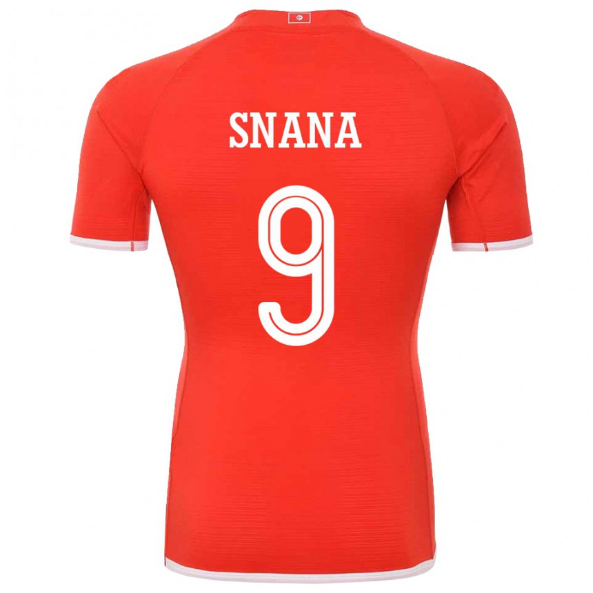 Kinder Tunesische Youssef Snana #9 Rot Heimtrikot Trikot 22-24 T-shirt Österreich