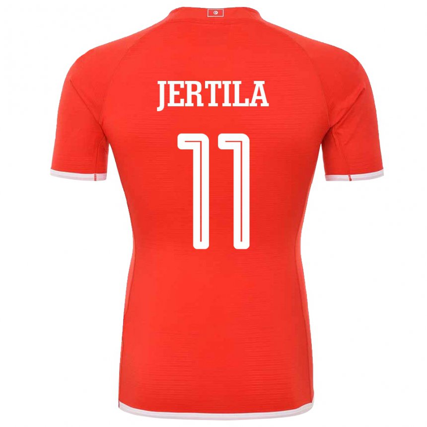 Kinder Tunesische Hedi Jertila #11 Rot Heimtrikot Trikot 22-24 T-shirt Österreich