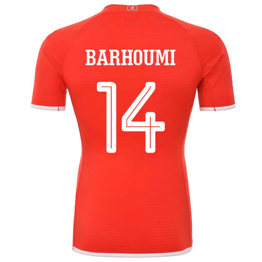 Kinder Tunesische Salah Barhoumi #14 Rot Heimtrikot Trikot 22-24 T-shirt Österreich