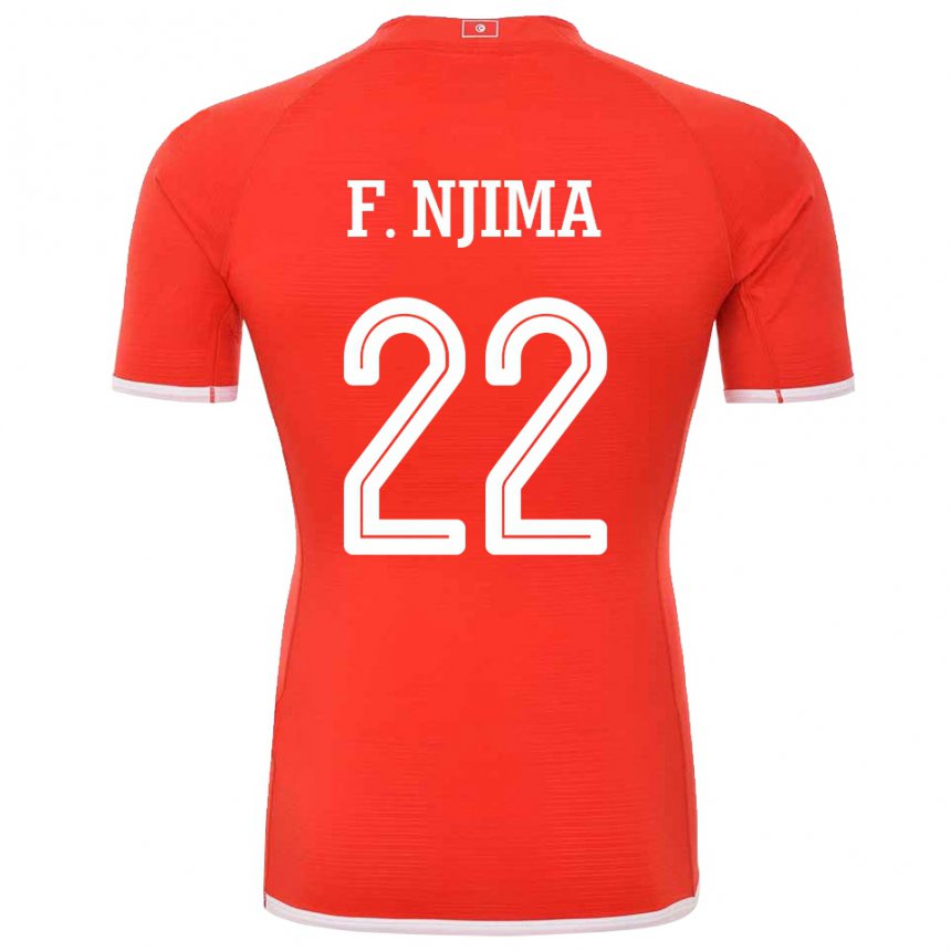 Kinder Tunesische Firas Ben Njima #22 Rot Heimtrikot Trikot 22-24 T-shirt Österreich