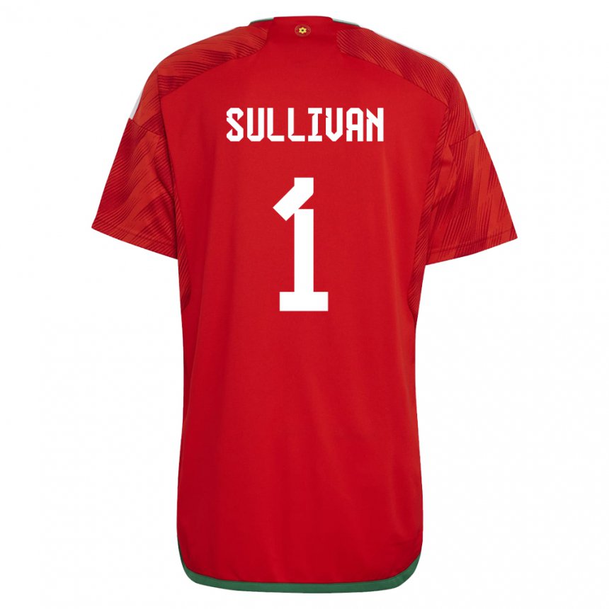 Kinder Walisische Laura O Sullivan #1 Rot Heimtrikot Trikot 22-24 T-shirt Österreich