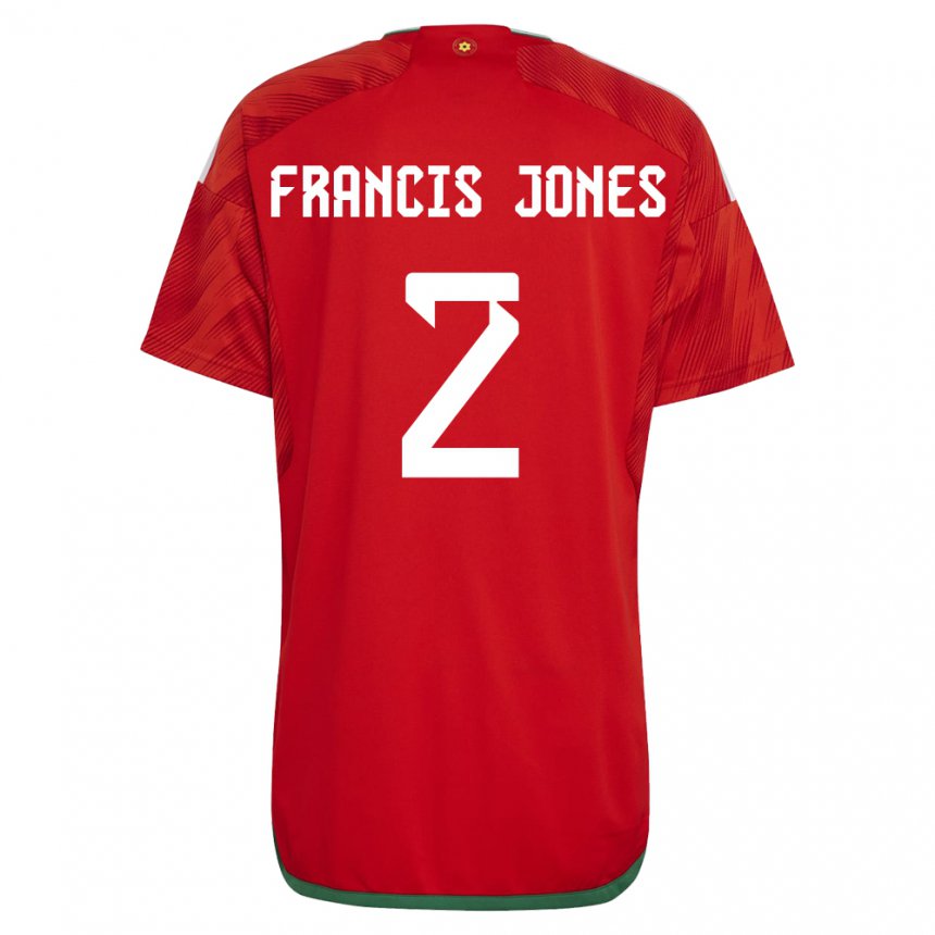 Kinder Walisische Maria Francis Jones #2 Rot Heimtrikot Trikot 22-24 T-shirt Österreich