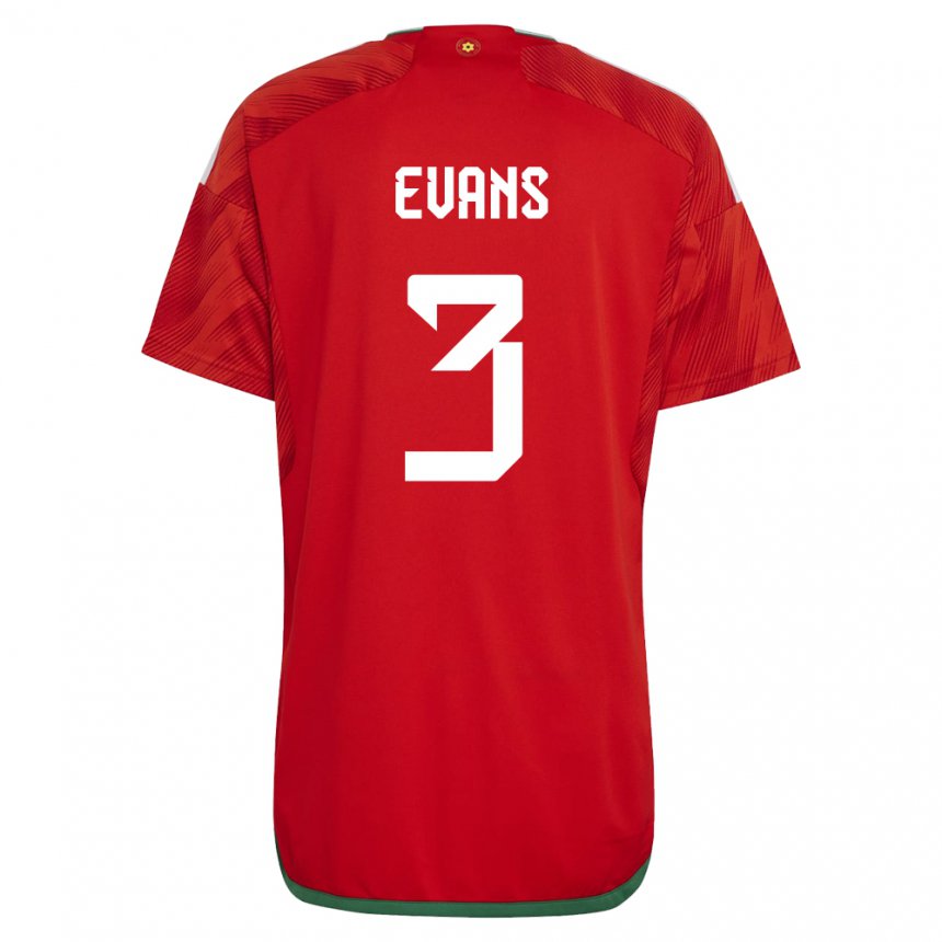 Kinder Walisische Gemma Evans #3 Rot Heimtrikot Trikot 22-24 T-shirt Österreich