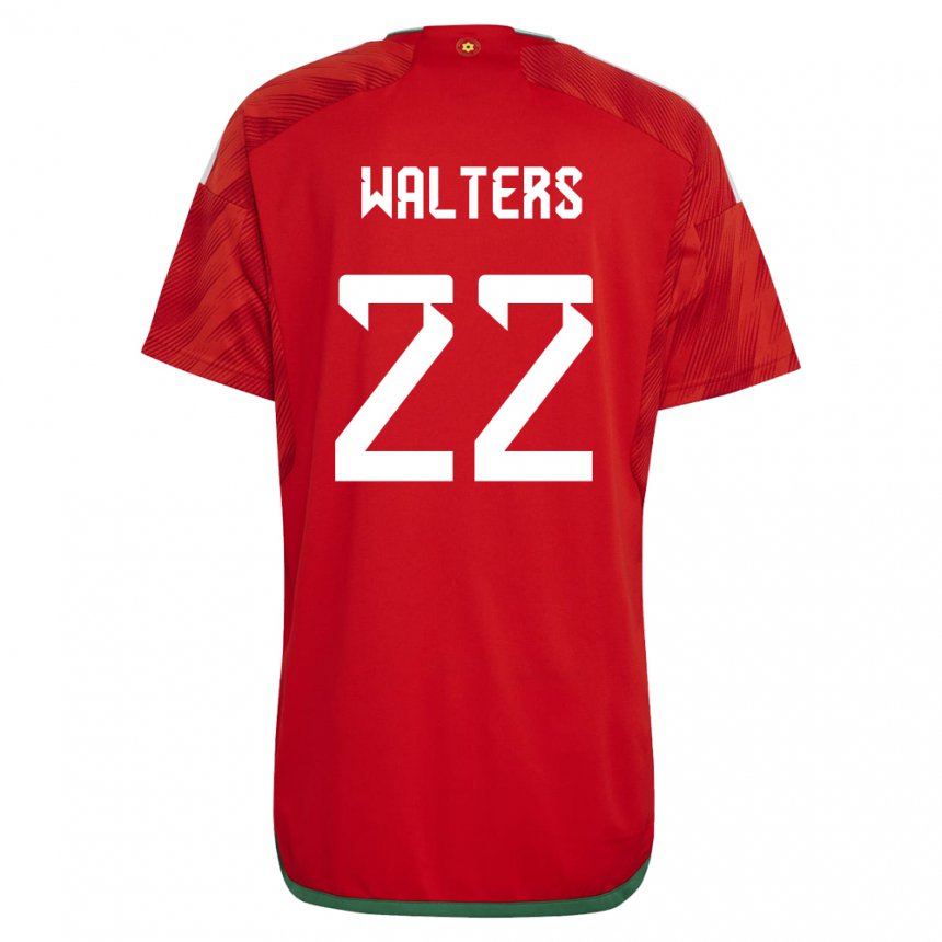 Kinder Walisische Georgia Walters #22 Rot Heimtrikot Trikot 22-24 T-shirt Österreich